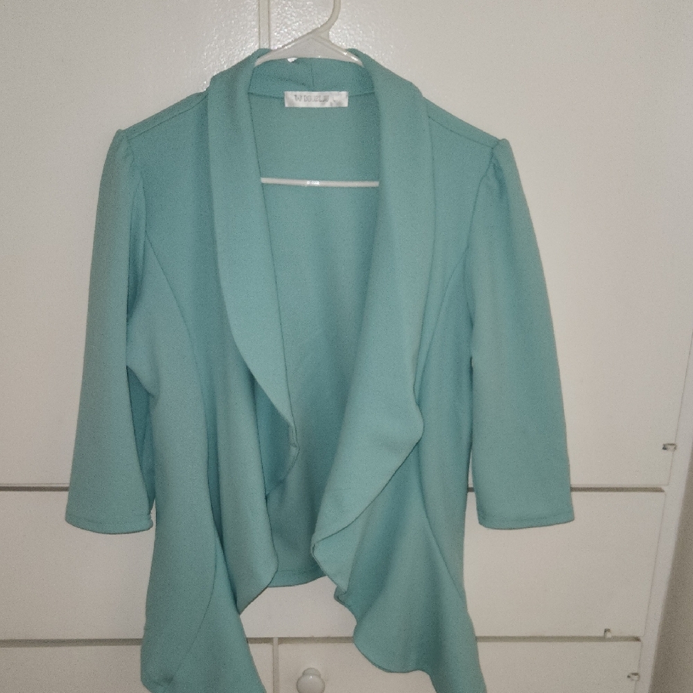 Doublju Teal Women's Blazer